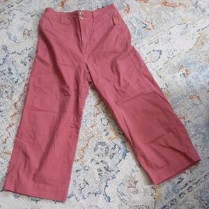 Wide leg high rise pants